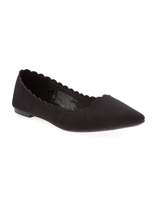 Old Navy Scalloped Ballet Flats Size 10 - Black