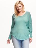 Old Navy Womens Plus Scoop Neck Tee Size 1x Plus - Robins Egg Blue