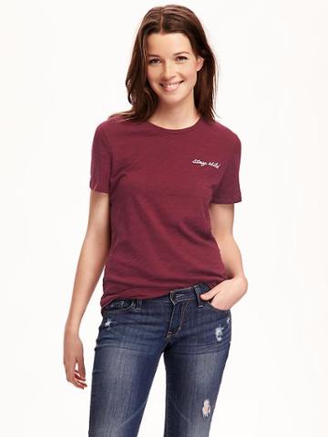 Old Navy Relaxed Graphic Tee For Women - Borscht
