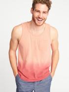 Old Navy Mens Dip-dye Pocket Tank For Men Warm Sunset Size L