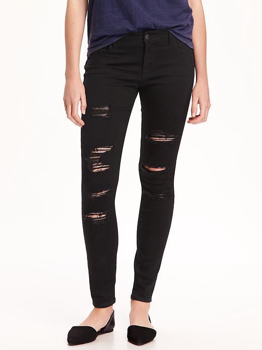 Old Navy Mid Rise Rockstar Jeans For Women - Blackjack