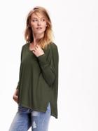 Old Navy Oversized Ribbed Scoop Neck Tee Size M Tall - Chard Knock Life
