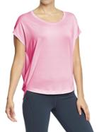 Old Navy Womens Active Cap Sleeve Tricot Tops - Petit Four Pink