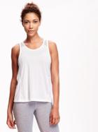 Old Navy Go Dry Mesh Back Active Top For Women - Bright White