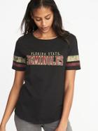 Old Navy Womens College-team Graphic Sleeve-stripe Tee For Women Florida State Size Xxl
