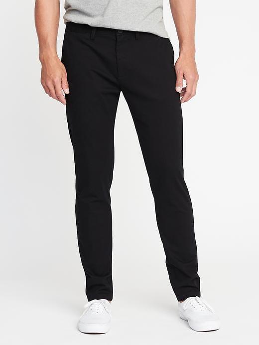 Old Navy Mens Relaxed Slim Ultimate Built-in Flex Khakis Black Size 48w