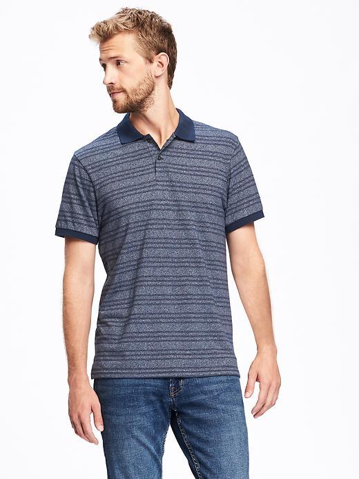 Old Navy Striped Jersey Polo For Men - Night Flight