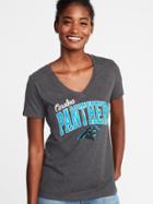 Old Navy Womens Nfl Team Graphic V-neck Tee For Women Carolina Panthers Size Xs