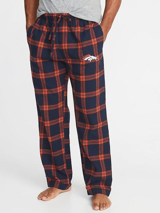 Old Navy Mens Nfl Team-graphic Flannel Sleep Pants For Men Denver Broncos Size Xxl