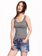 Old Navy Womens First-layer Fitted Tank For Women Blank Slate Size M