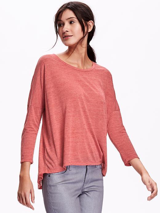 Old Navy Oversized Jersey Top Size L Tall - Red My Mind