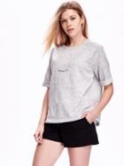 Old Navy Relaxed Rolled Cuff Sweatshirt - Dark Heather Grey