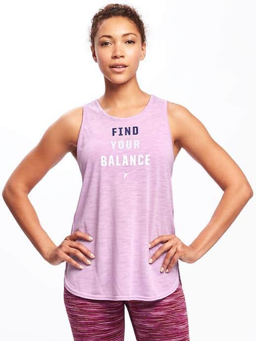 Old Navy Go Dry Performance Muscle Tank For Women - Find Your Balance