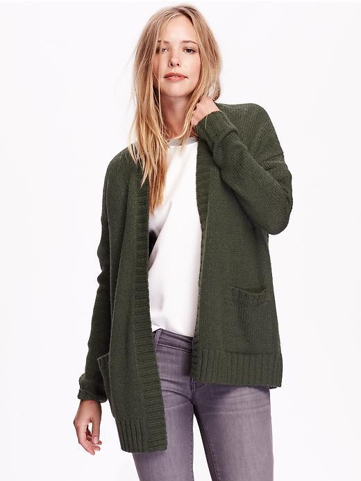 Old Navy Open Front Cocoon Cardigan Size L - Basil Pesto