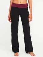 Old Navy Go Dry Mid Rise Wide Leg Yoga Pants For Women - Winter Wine