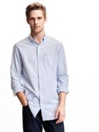Old Navy Slim Fit Shirt For Men - Medium Blue Oxford