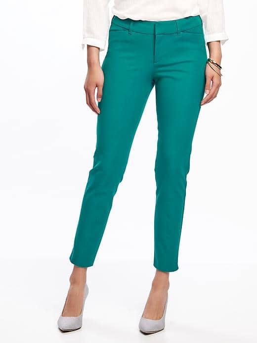 Old Navy Mid Rise Pixie Ankle Pants For Women - Emerging Emerald