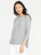 Old Navy Lightweight Textured Bateau Sweater For Women - Medium Gray Heather