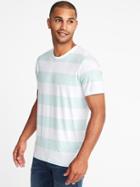 Old Navy Mens Soft-washed Striped Tee For Men Mini Mint Size Xxxl