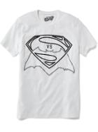 Old Navy Dc Comics Superman Vs. Batman Tee For Men - Bright White