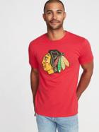 Old Navy Mens Nhl Team Graphic Tee For Men Chicago Blackhawks Size S