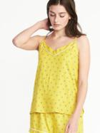 Old Navy Womens V-neck Sleep Cami For Women Yellow Print Size Xxl