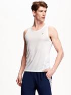 Old Navy Go Dry Cool Micro Texture Performance Tank For Men - Bright White