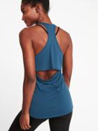 Old Navy Womens Ultra-light Cutout-back Tank For Women Sea Something Size S
