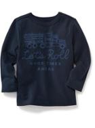 Old Navy Long Sleeve Graphic Tee Size 12-18 M - Ink Blue 2