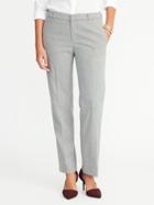 Old Navy Womens Mid-rise Long Harper Pants For Women Light Heather Gray Size 6