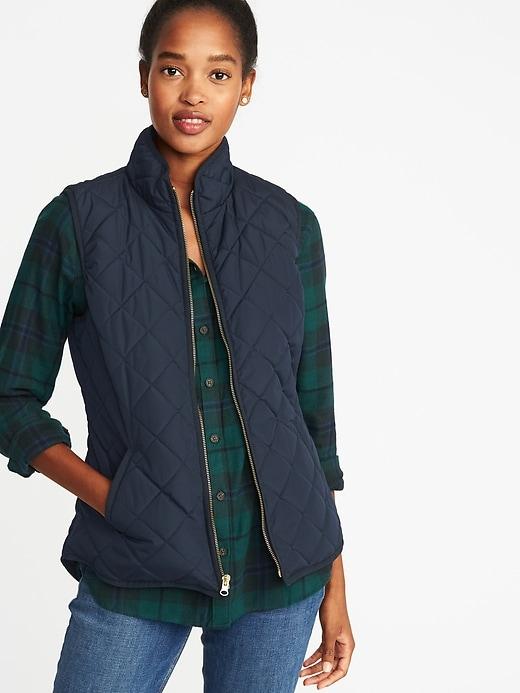 Old Navy Womens Lightweight Quilted Vest For Women In The Navy Size S