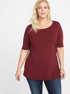 Old Navy Womens Plus-size Jersey Tunic Maroon Jive Size 1x
