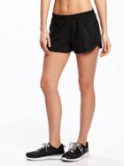 Old Navy Go Dry Cool Semi Fitted Running Shorts For Women 3 - New Black Mini Dot