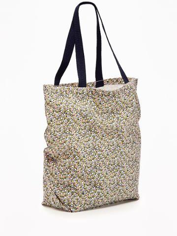 Old Navy Printed Canvas Tote - Navy Floral
