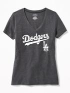 Old Navy Womens Mlb Team V-neck Tee For Women L.a. Dodgers Size M