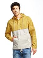 Old Navy Color Block Twill Pullover Hoodie For Men - Maize Maze