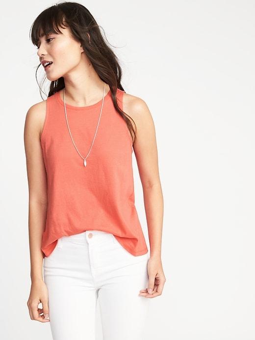Old Navy Womens High-neck Swing Tank For Women Mango Magic Size L