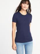 Old Navy Womens Slim-fit Crew-neck Tee For Women Lost At Sea Navy Size Xxl