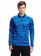 Old Navy Go Dry 1/4 Zip Mock Neck Pullover - Prize Winner Polyester