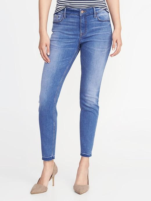 Old Navy Womens Mid-rise Raw-edge Rockstar Jeans For Women Ultraviolet Size 12
