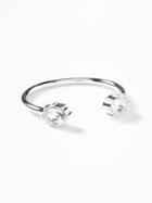 Old Navy Womens Crystal Cuff Bracelet For Women Clear Size One Size