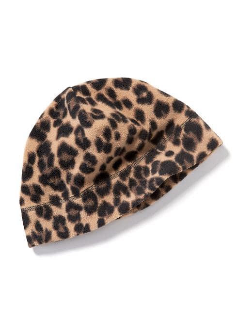 Old Navy Performance Fleece Beanie For Women - Leopard