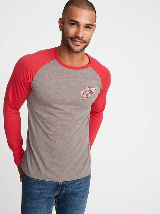 Old Navy Mens Nhl Team-graphic Raglan Tee For Wmen Detroit Red Wings Size Xl
