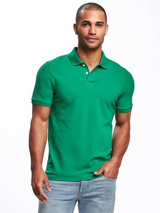 Old Navy Built In Flex Pro Polo For Men - Gestalt Green