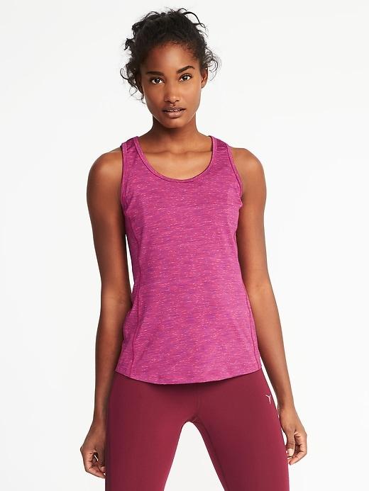 Old Navy Womens Go-dry Keyhole-back Tank For Women Ruby Pink Size S