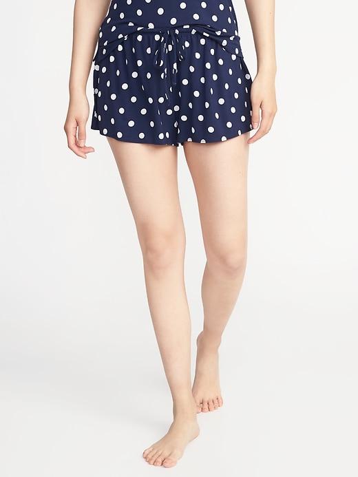 Old Navy Womens Drawstring Jersey Lounge Shorts For Women Dots Size L