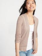 Old Navy Womens Open-front Textured Sweater For Women Tan Size L