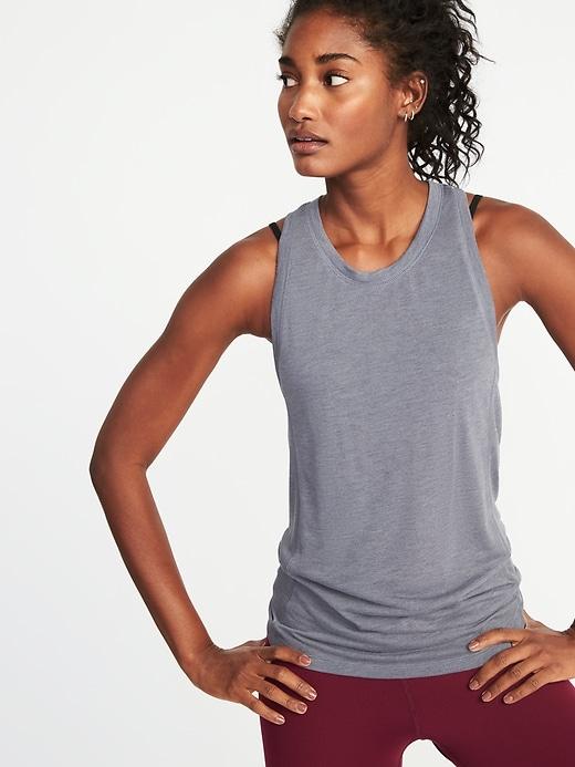 Old Navy Womens Relaxed Racerback Performance Tank For Women Dorian Gray Size Xxl