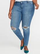 High-rise Secret-slim Pockets Distressed Rockstar Plus-size Super Skinny Jeans