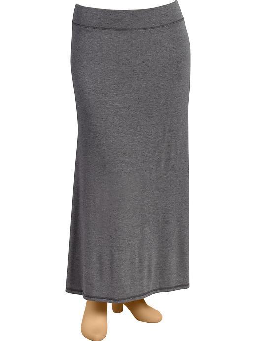 Old Navy Womens Plus Jersey Maxi Skirts - Charcoal Heather